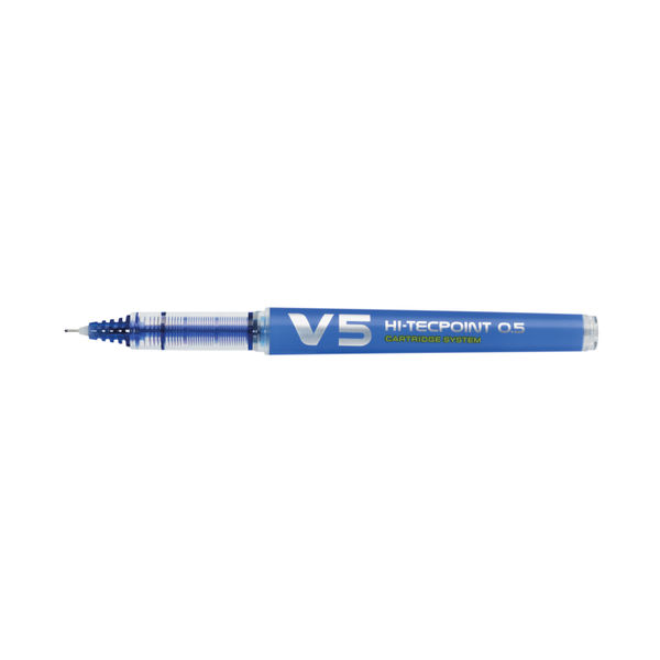 Pilot Hi-Tecpoint V5 Cartridge Rollerball Pen Fine Line Blue (Pack of 10) 4902505442803