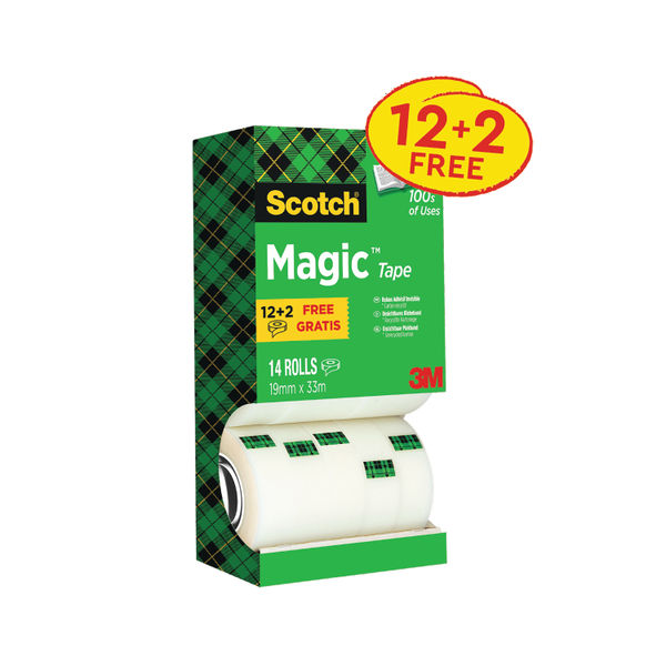 Scotch Magic 810 (19mm x 33m) Low Noise Invisible Tape 1 x