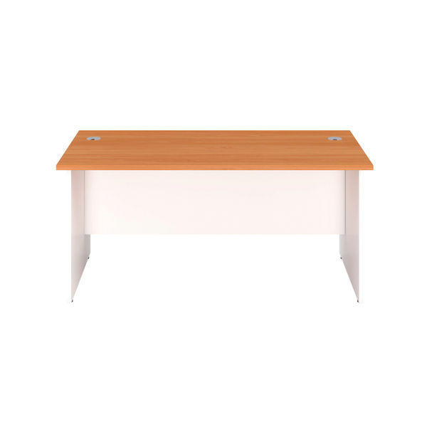 Jemini Rect Panel End Desk Beech/Wht
