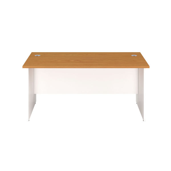 Jemini Rect Panel End Desk N/Oak/Wht