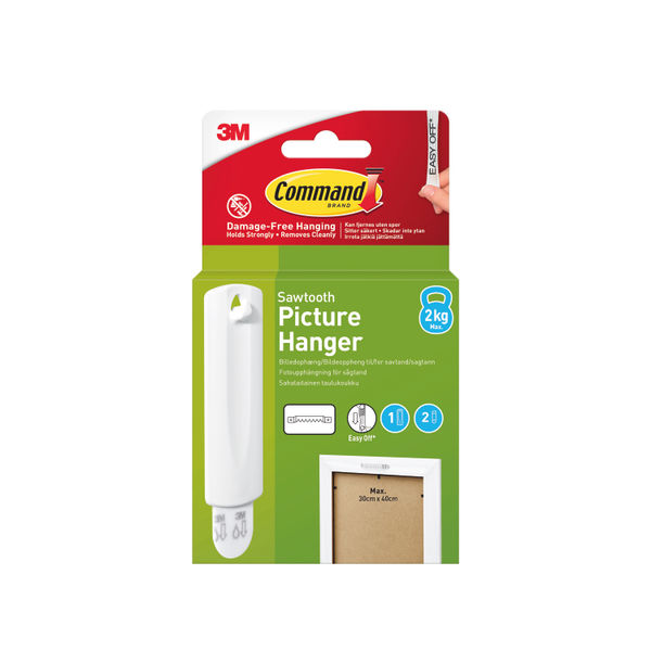 Command Sawtooth Pic Hanger 1Hk/2Stp