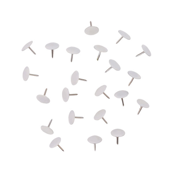 5 Star Heavy Duty Drawing Pins x120 Pins White Pack of 10 26HD-E005