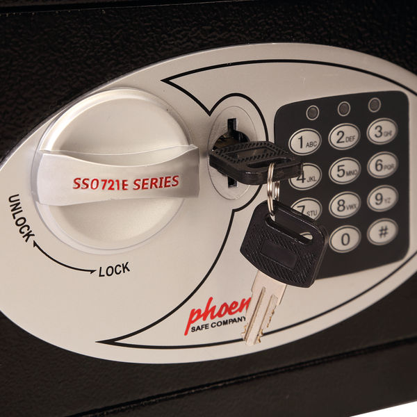 Phoenix Black Compact Home and Office Security Safe Size 1 Electric Lock SS0721E