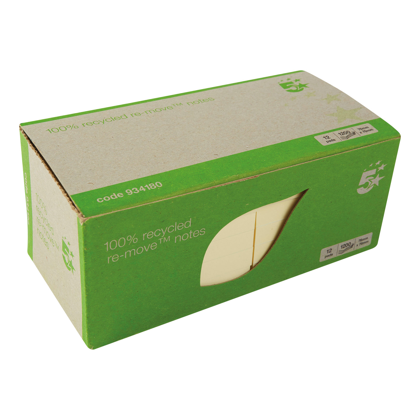 RE-MOVE STICKY NOTE 76X76 YLW PK12 - Niche Office Solutions LTD