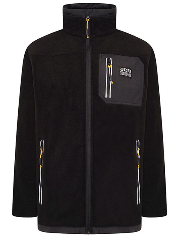 JCB Trade Fleece Full Zip Black XL