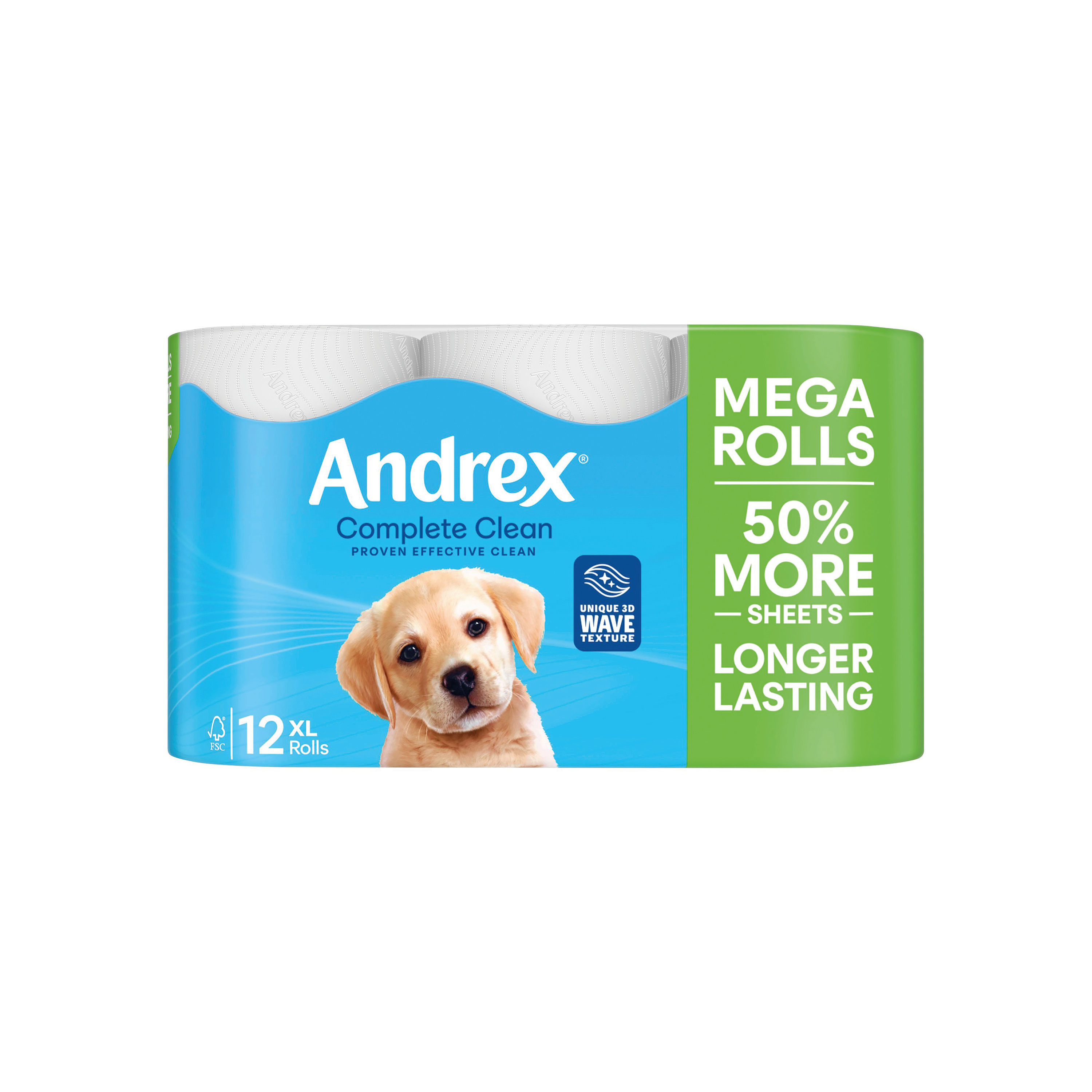 Andrex ANDREX COMPLETE CLEAN MEGA ROLL PK12 - Niche Office Solutions LTD