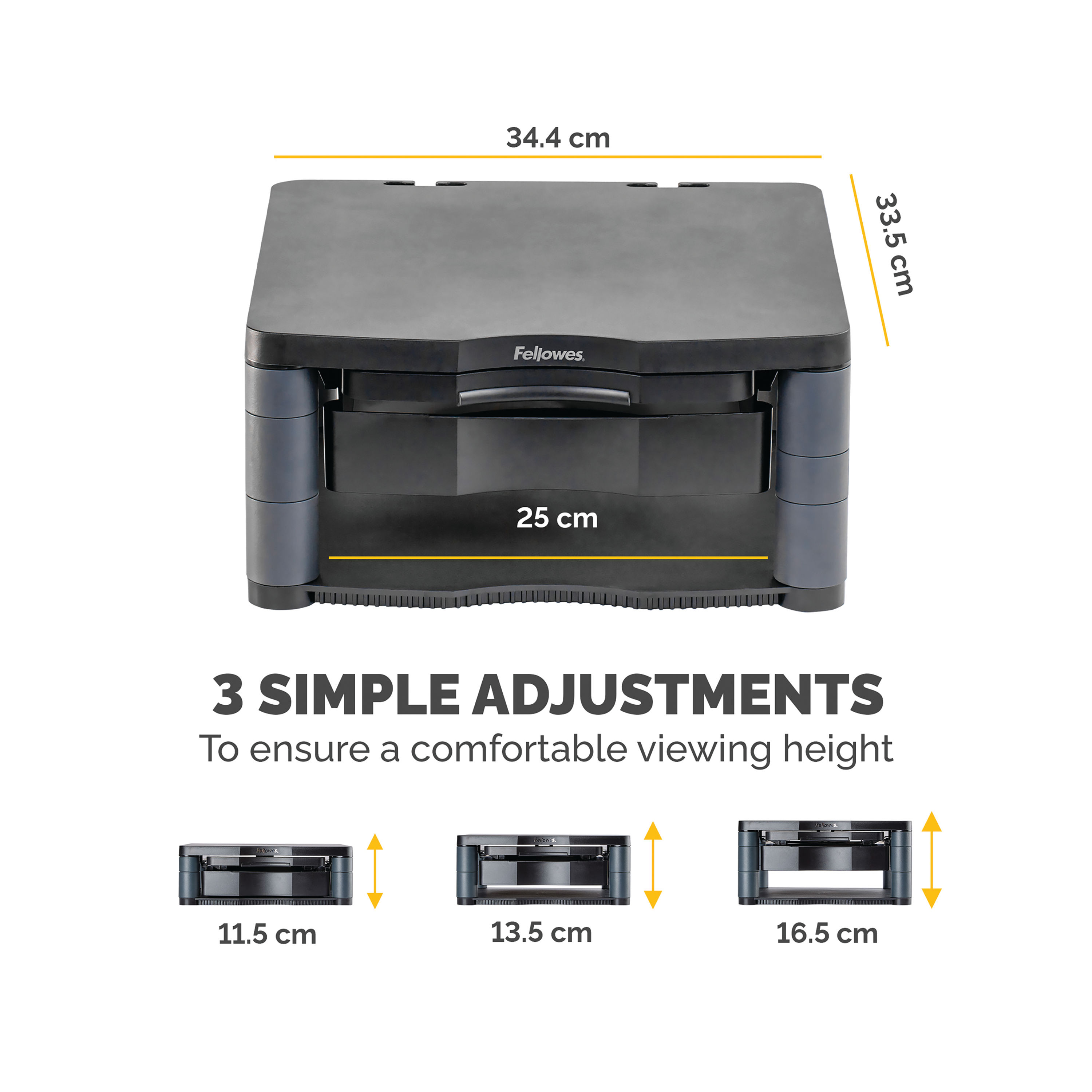 FELLOWES PREM MON STAND+ GRAPHITE - Niche Office Solutions LTD