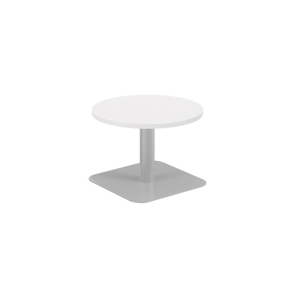5 Star Forge Low Round Table 600mm White/Silver KF800178