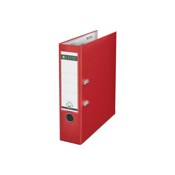 Leitz Plastic (A4) 180? Lever Arch File (Red) Spine 80mm