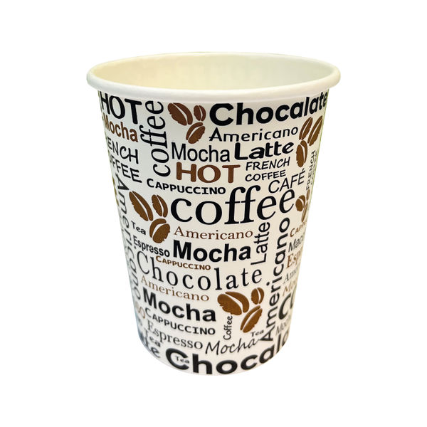 Cup 12oz 35cl Hot Drink Pattern Pk50