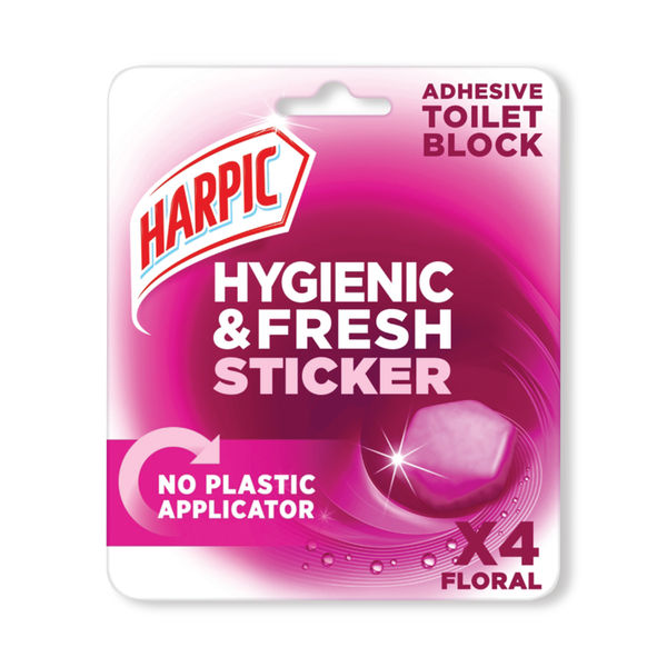 Harpic Adhesive WC Block Floral Pk6
