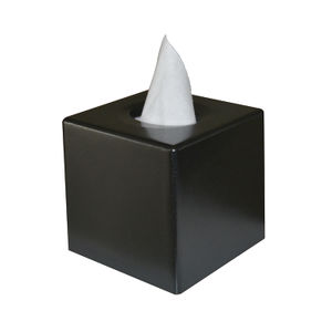 Devon Cube Tissue Box Holder Black (Pack of 6) 4621