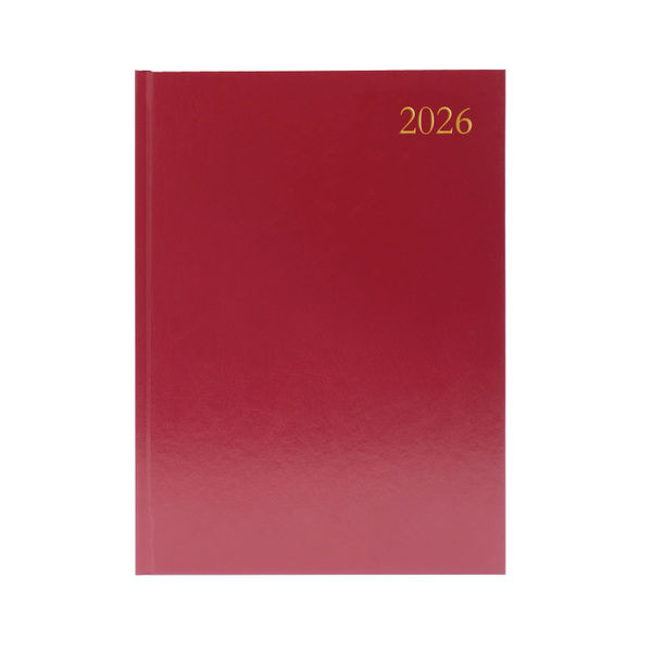 Desk Diary DPP A4 Burgundy 2026