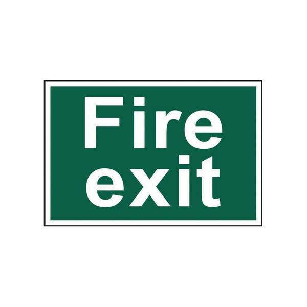 Spectrum Fire Exit Text PVC Sign