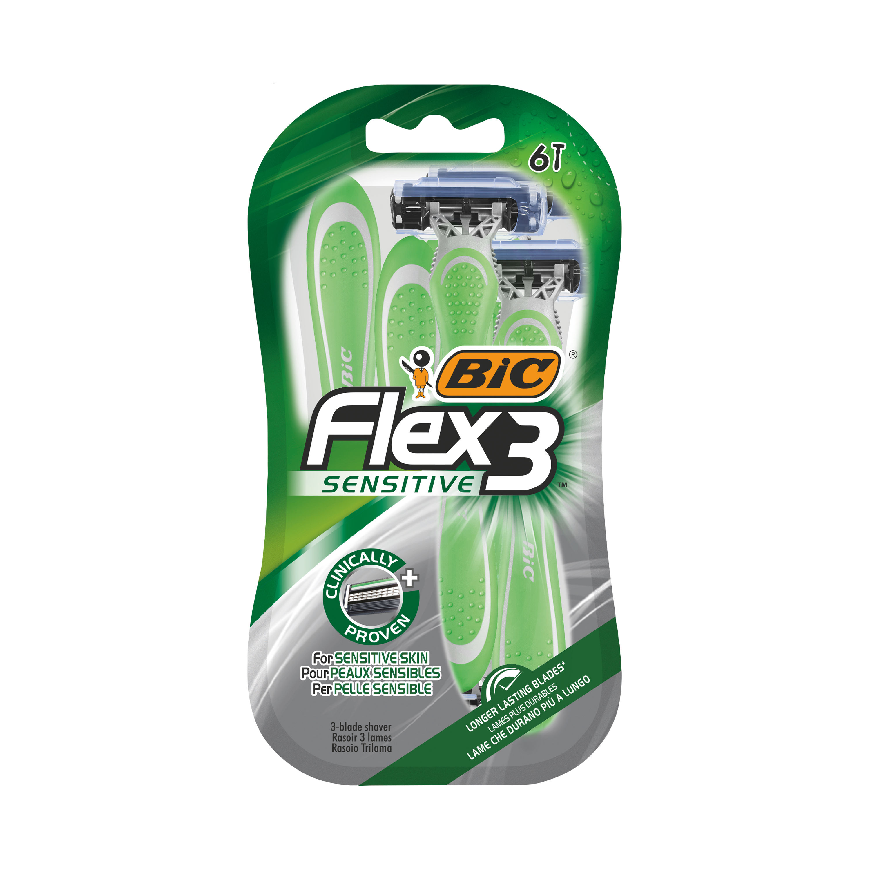 First Disposable Razor Bic BIC FLEX 3 DISPOSABLE RAZOR SENS PK6 - Niche Office Solutions LTD