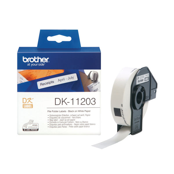 Brother DK11203 Lbl Roll Blk on Wht