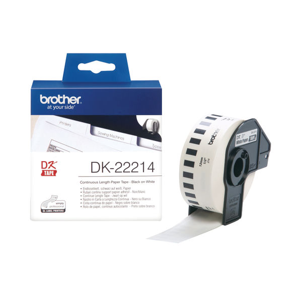 Brother Cont Ppr Tpe 12mm Blk/Wht