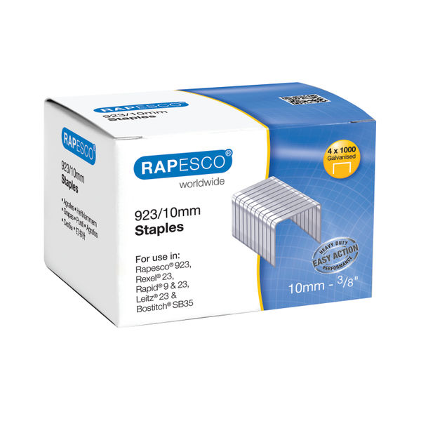 Rapesco 923/10mm (23 Type) Galvanised Staples (Box of