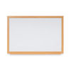 Earth Prime Magnetic Whiteboard 90x60cm Enamel Surf Oak MDF Frame CE06202318
