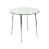 Jemini Bistro Table Round 800x800x740mm White/Chrome KF838543