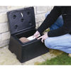 Black Winter Mini Grit Bin With Scoop and 25kg Salt 383589