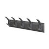 Acorn Wall Mounted Coat Rack with 5 Hooks 610x57x1200mm Grey 319875