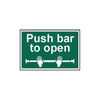 Spectrum Safety Sign Push Bar To Open PVC 300x200mm 1523