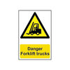 Spectrum Safety Sign Danger Forklift Trucks PVC 400x600mm 4101