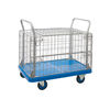 Proplaz Mesh Sided Platform Truck with Hinged Lid and Half Drop Side 300kg Capacity PPU24Y