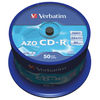 Verbatim CD-R AZO Crystal Spindle 700MB (Pack of 50) 43343