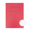 Silvine Exercise Book Ruled with Margin A4 Red (Pack of 10)
