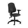 First Calypso Operator Chair with Adjustable Arms 640x640x985-1175mm Polyurethane Black KF822882