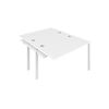 Jemini 1200x1600mm White/White Two Person Extension Desk
