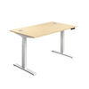 Jemini 1200mm Maple/White Sit Stand Desk KF809777