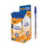 Bic Cristal Ballpoint Pen Medium Blue (Pack of 50) 837360