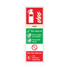 Safety Sign Fire Extinguisher Foam For Use On Rigid PVC 300x100mm F102/R