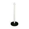 VFM White Freestanding Post With Circular Plastic Base 328349