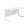 Jemini Single Rectangular Desk 1200x600x730mm White/White KF800497