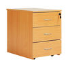 Serrion 3 Drawer Mobile Pedestal 434x580x525mm Bavarian Beech KF73518