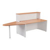 Jemini Reception Unit with Extension 1400x800x740mm Beech/White KF816364