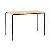 Jemini Polyurethane Edged Class Table 1200x600x760mm Beech/Black (Pack of 4) KF74567