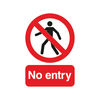 Warning Sign No Entry A5 PVC ML01751R