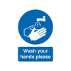 Wash Your Hands Please A5 Self-Adhesive Safety Sign