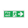 Safety Sign Fire Exit Running Man Arrow Right 150x450mm Self-Adhesive E99A/S