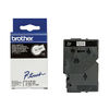 Brother P-Touch TC-201 Tape Cassette 12mm Black on White Gloss Tape TC201