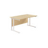 Jemini 1400x800mm Maple/White Cantilever Rectangular Desk
