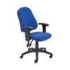 First Blue High Back Adjustable Arms Operators Office Chair