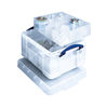 Really Useful Clear 21 Litre Plastic Divided Storage Box