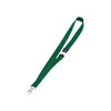 Durable 20mm Green Textile Badge Lanyards, Pack of 10