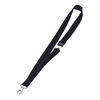 Durable 20mm Black Textile Badge Lanyards, Pack of 10